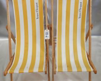 LOT OF 2 VEUVE CLIQUOT CHAIRS IN ORIGINAL BOXES