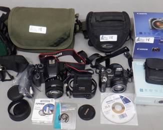 LOT CAMERAS AND ACCESSORIES 