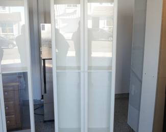 IKEA BILLY Bookcase Lighted w/Glass Doors