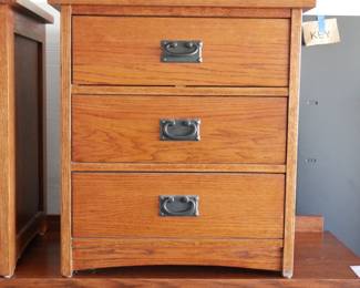 Pair of Michael's Furniture Mission 3-Drawer Nightstands