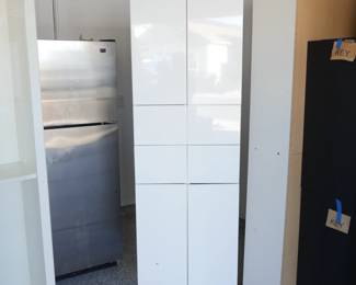 Tall Glossy White Utility Cabinet