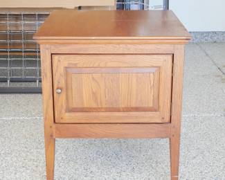 Vintage Locking Wooden Side Table