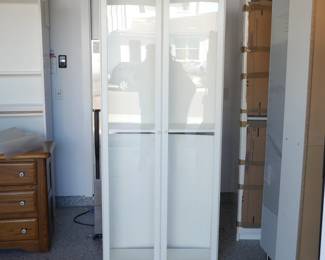 IKEA BILLY Bookcase Illuminated w/Glass Doors