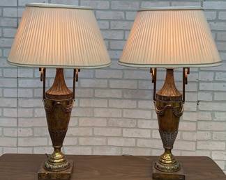 Maitland - Smith Stone and Metal Table Lamps