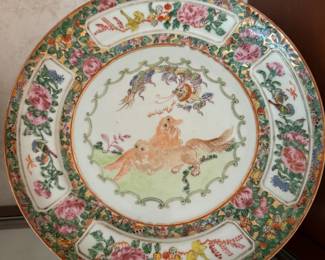 Antique 19th century Chinese export porcelain plate