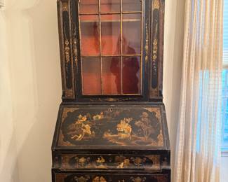 Antique, hand painted secretary desk