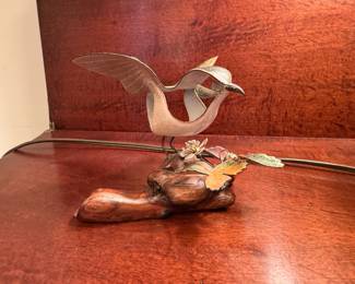 Norman Brumm enamel on copper bird figurine