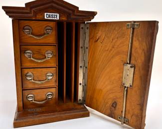 Vintage Solid Wood Storage Box With Drawers & Letter Slots
Lot #: 86