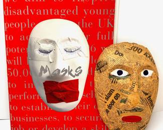 
3 The Rt Hon Lord Owen Mask Sculpture Part Of 1996 Charity Auction With Auction Catalog Book
Lot #: 39