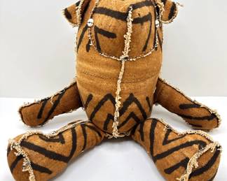 African Folk Art Mud Cloth Stuffed Animal Bear
Lot #: 112