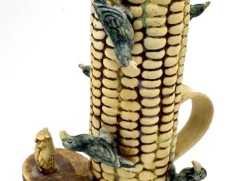 Lynne Turner (American 1979) Porcelain Corn Cob Cup, Signed
Lot #: 91