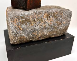 Folk Art Sculpture Wood Barn House On Stone Base On Wood Stand
Lot #: 47