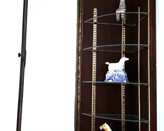 Antique Solid Wood & Glass Corner Display Case With Curved Glass Door
Lot #: 3