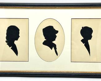Antique 1920s Paper Silhouette Portraits Of Family
Lot #: 174