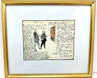 Print Of 1914 Illustrated Letter From Artist C.M Russell To His Friend Bill
Lot #: 116