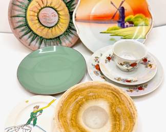 Set Vintage Czechoslovakian Cup, Saucer & Plate, Enamel Plate, Little Prince, Egg Bowl & More (8 Pieces)
Lot #: 100