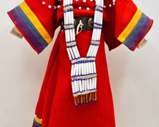 Tammy Rahr Native American Doll With Leather Face & Beads, Purchased In 2015 For $650, Stand Included
Lot #: 25