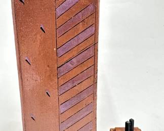 Ceramic Covered Vessel & Small Wood Vessel, Both Signed
Lot #: 155