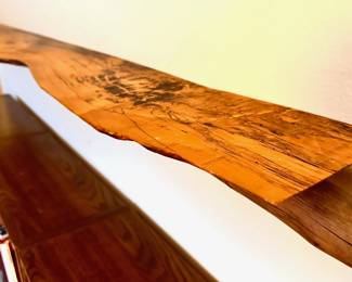 Wall Mounted Shelf With Natural Log & Raw Edge Wood Top
Lot #: 65