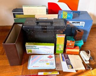 Office Supplies: File Boxes, Stationery, Rulers, Stapler & More
Lot #: 176
