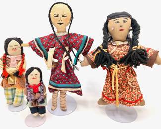 4 Native American Dolls, With Stands
Lot #: 55