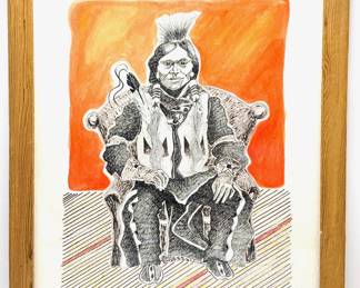 1984 Original Native American Drawing, Signed
Lot #: 32