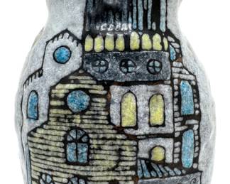 Marcello Fantoni (Italy C1950s) Hand Made Ceramic Vase Made For Saks Fifth Avenue, Signed
Lot #: 140