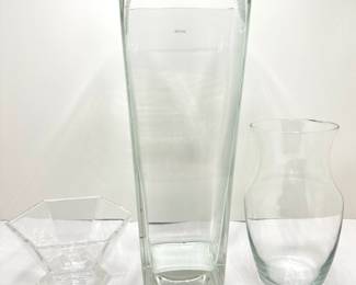 3 Glass Vases, Largest By Banana Republic
Lot #: 171