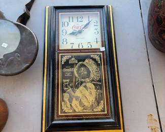 Framed Coca-Cola Clock
A collectible Coca-Cola wall clock featuring a vintage design with intricate gold detailing. A must-have for collectors or retro enthusiasts.