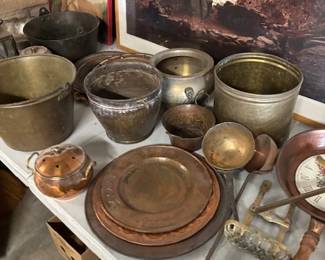 Vintage Copper and Brass Collection
A selection of vintage copper and brass pots, bowls, and plates, showcasing beautiful patinas and craftsmanship. Perfect for antique collectors or home decor enthusiasts.