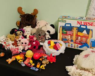 Stuffed animals, toys