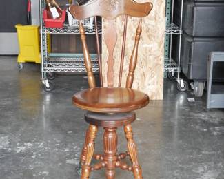 Antique Wooden Piano Stool