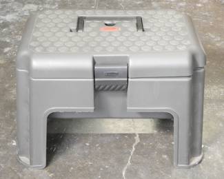 Rubbermaid Step Stool Toolbox w/ Assorted Tools