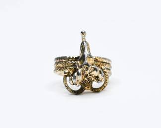 Vintage Ram Head Ring Size 6