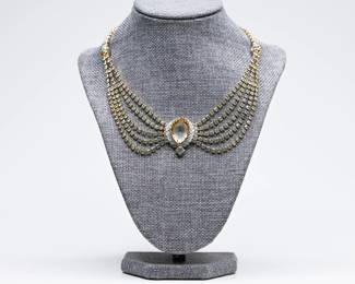 Multi Strand Rhinestone Necklace