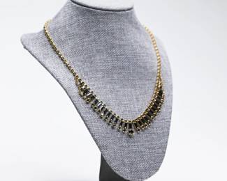 J. Crew Faceted Black Stone Necklace