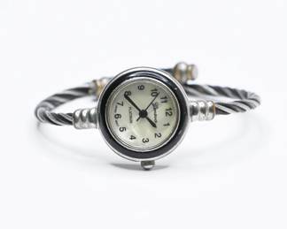 Geneva Platinum Wire Cuff Watch