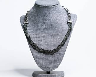 Chico's Braided Multi-Strand Choker Necklace