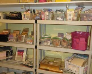 Collection of Scrapbooking supplies, Stamps, Crafts, 