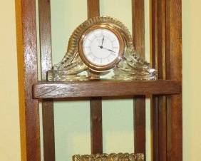 Waterford Clock, Wood Wall Shelves