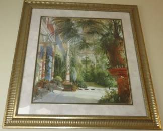 Large Framed Carl Blechen Palm Tree Print