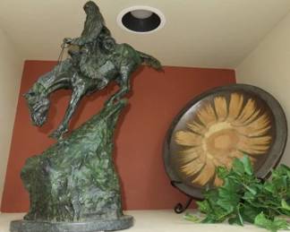  "The Mountain Man" Bronze Sculpture by Frederic Remington. Dedicated To Benjamin Stoddert Secretary of Navy 1904