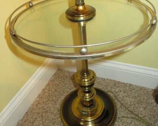 Brass Glass Table Floor Lamp