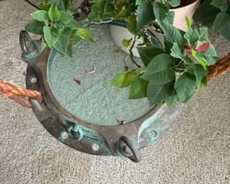 Brass Porthole used as Plant Holder