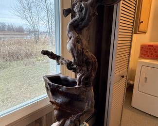 Faux Driftwood Plant Holder