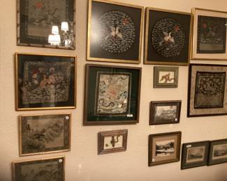 CHINESE ANTIQUE SILK EMBROIDERY