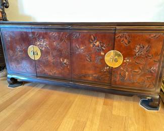 Drexel Heritage Chinoiserie Mahogany Sideboard Credenza, 88"W x 31"H x18"D, was $1,399, NOW $875