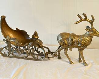 Vtg Wine Rack Copper Elk Holder Stand, 21"W x 11"H, was $95, NOW $58