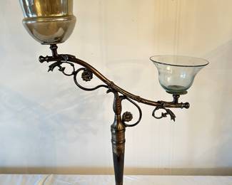 Vtg Bronze Hurricane Candle Holder, 20"W x 33"H, was $75, NOW $50