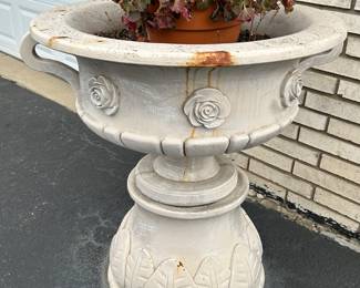 Tall Concrete Rose Planter, 30"D x 32"H, was $599, NOW $375
